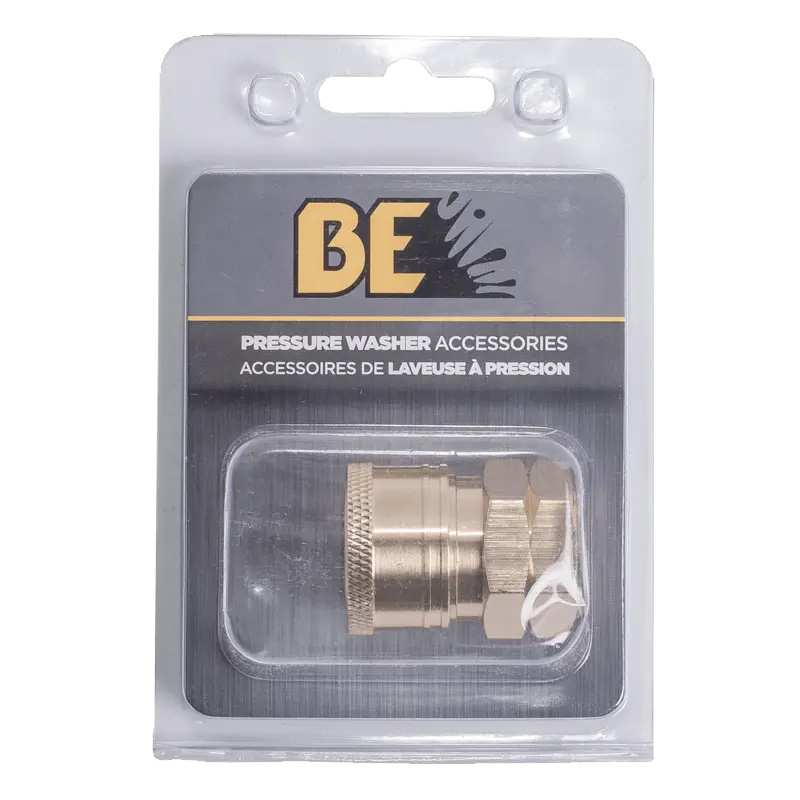 BE Power Equipment 85.300.103BEP 3/8" Quick Connect (QC) FNPT Pressure Washer Coupler